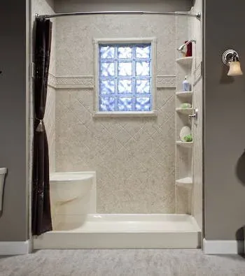 Bathtub and shower conversion in Milwaukee, WI bathroom by Empire Home Remodeling