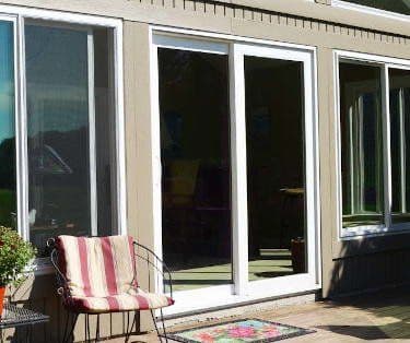 Customizable sliding doors with multiple glass options and hardware finishes installed in Milwaukee, WI home