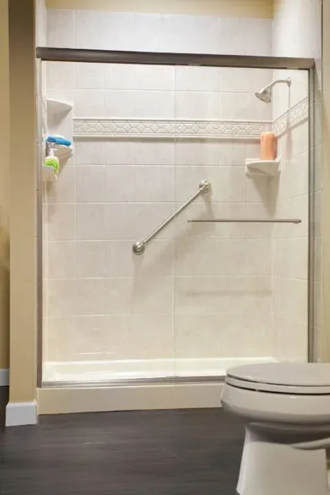Spacious walk-in shower installed in Milwaukee, WI home by Empire Home Remodeling
