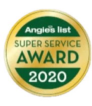 Empire Home Remodeling Angi’s List Super Service Award 2020 logo recognizing top-rated home remodeling services in Milwaukee, WI